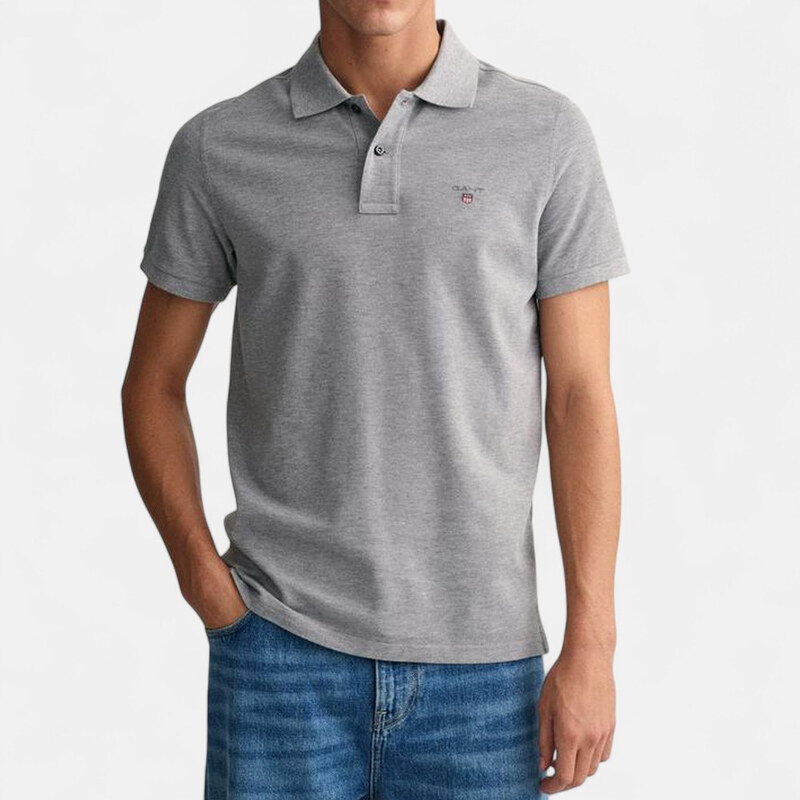 Pánské šedé polo triko Gant 56431 65588756
