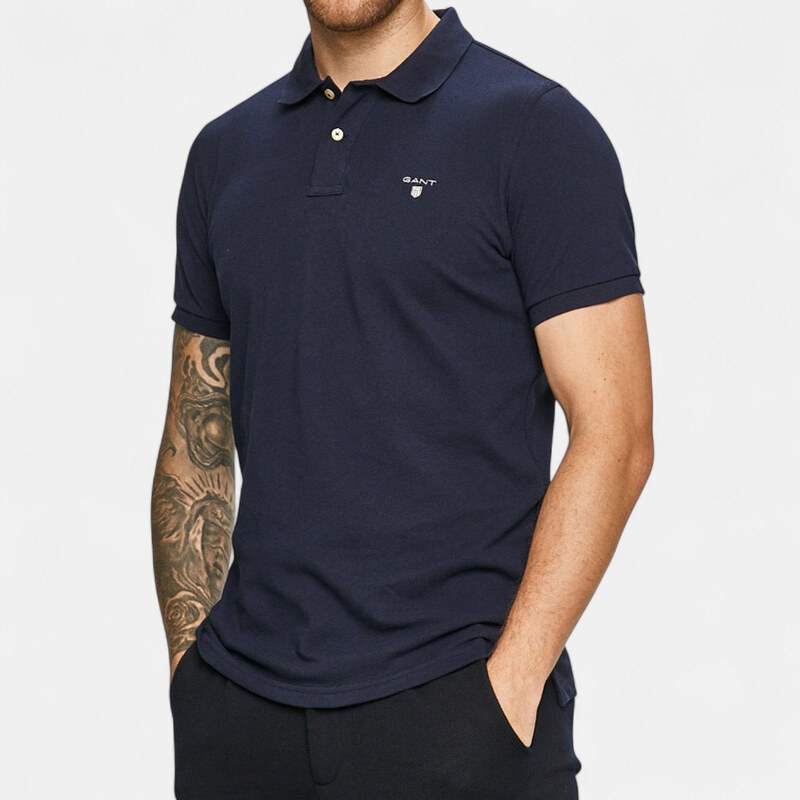 Pánské modré polo triko Gant 56432 65588757