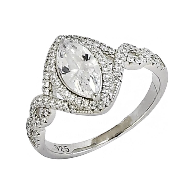 Strieborný prsteň Glare 1163 66853447