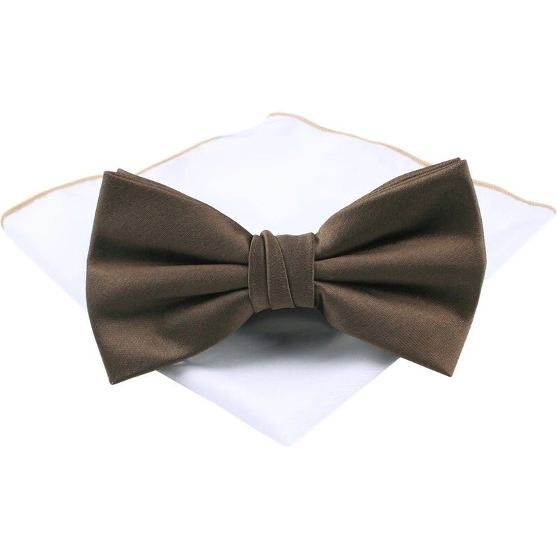 Elegantný hnedý pánsky motýlik Chattier 65611133