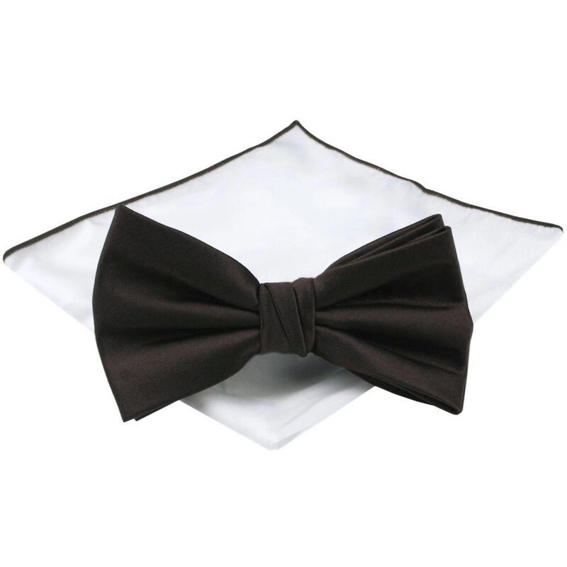 Tmavohnedý pánsky motýlik Chattier 65611137