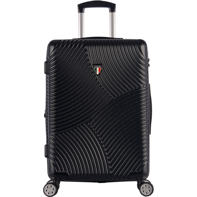 cestovný kufor TUCCI Srotolare T-0277/3-M ABS - čierna 65588972