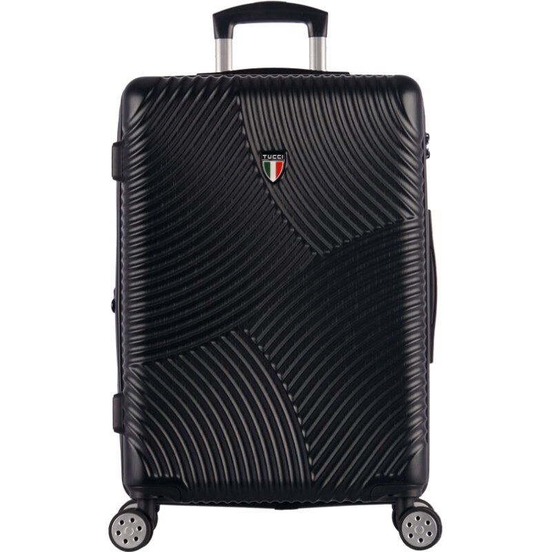 cestovný kufor TUCCI Srotolare T-0277/3-L ABS - čierna 65588971