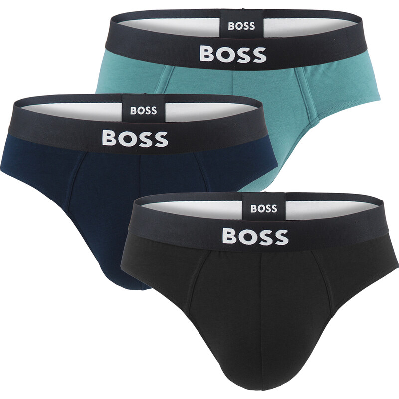 BOSS - slipy 3PACK eco friendly organic cotton BOSS ONE modern blue & 65589524