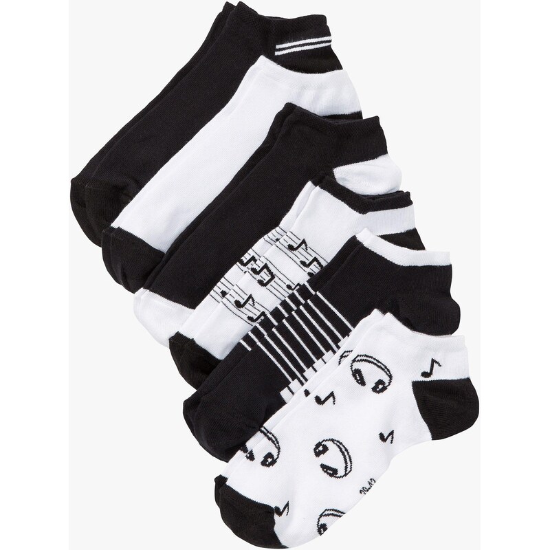 bonprix Krátke ponožky (6 ks) bio bavlna, farba čierna 44822611