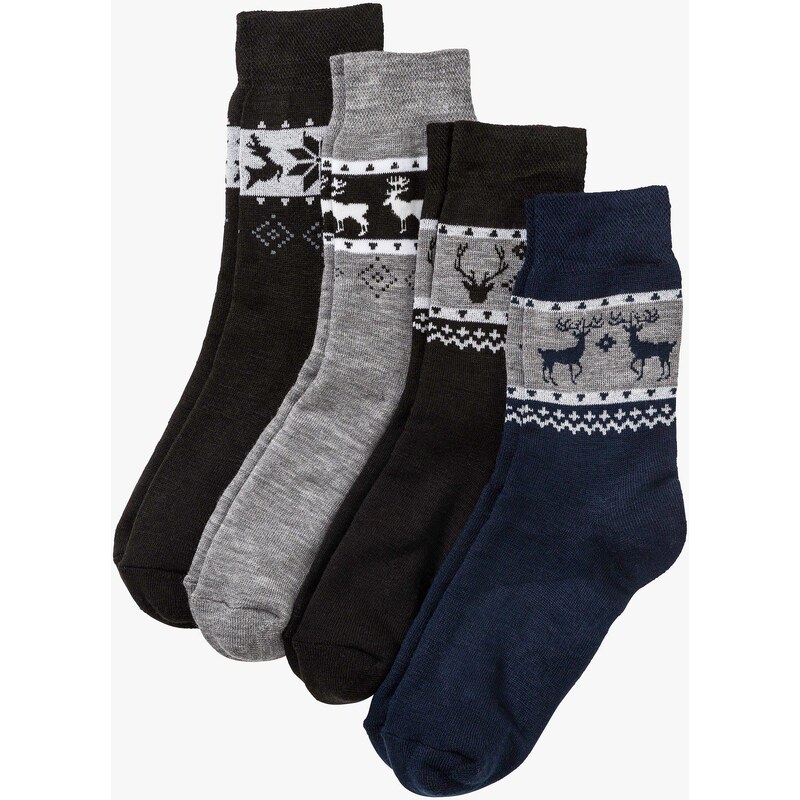 bonprix Termo ponožky (4 ks) unisex, farba čierna 45252223