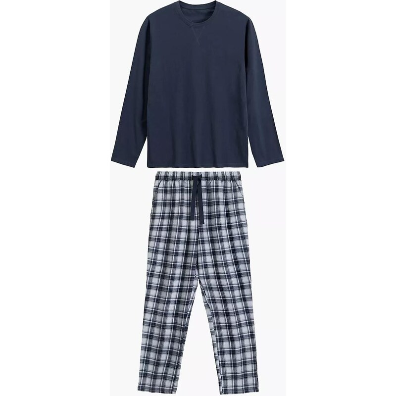 Atlantic Pánske dlhé pyžamo s flanelovými nohavicami NMP-393 dł/r S 65592992