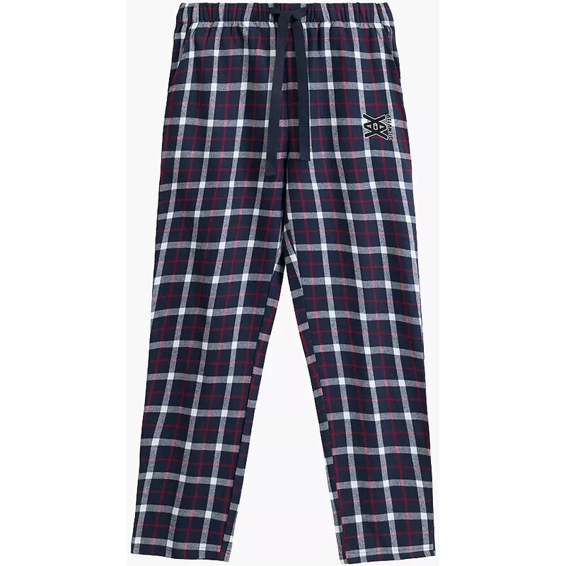 Atlantic Flanelové pánske kárované pyžamové nohavice NMB-045 S-2XL 65592993