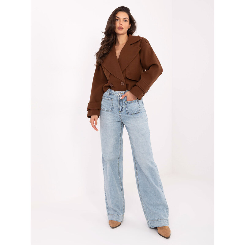 SUBLEVEL Svetlomodré dámske široké džínsy s vysokým pásom 65593014