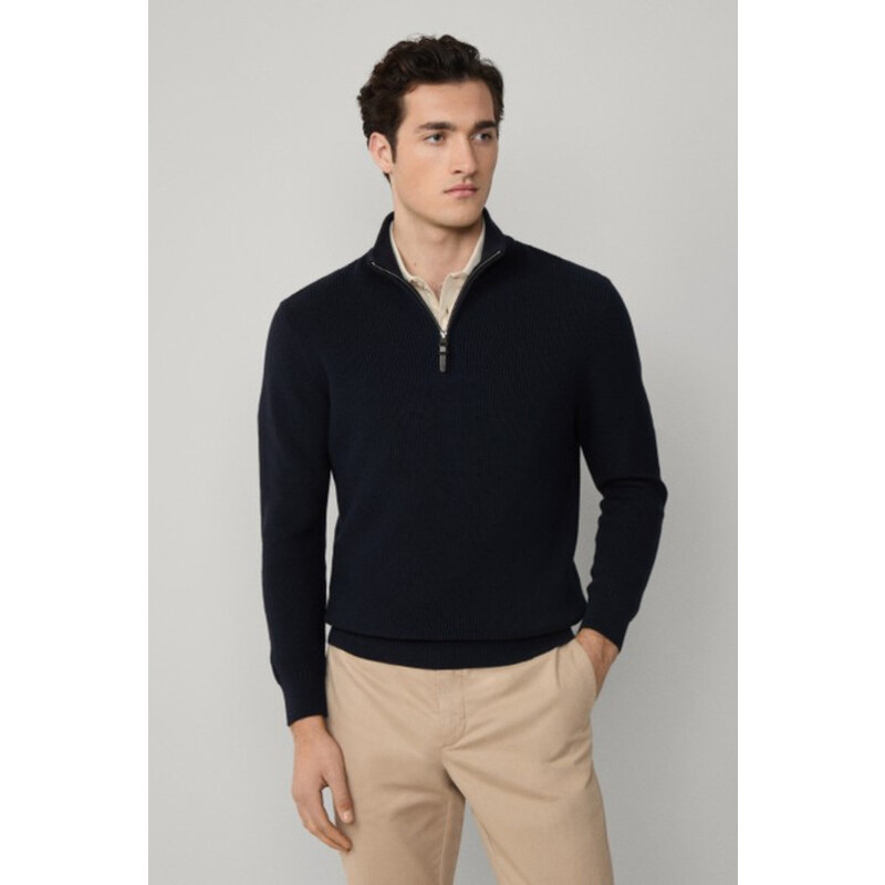 SVETER HACKETT LONDON COTTON RIB HZIP 65592960
