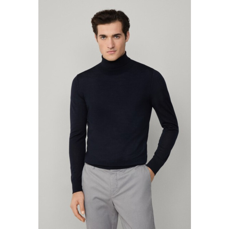 SVETER HACKETT LONDON MERINO SILK ROLL NECK 65592967