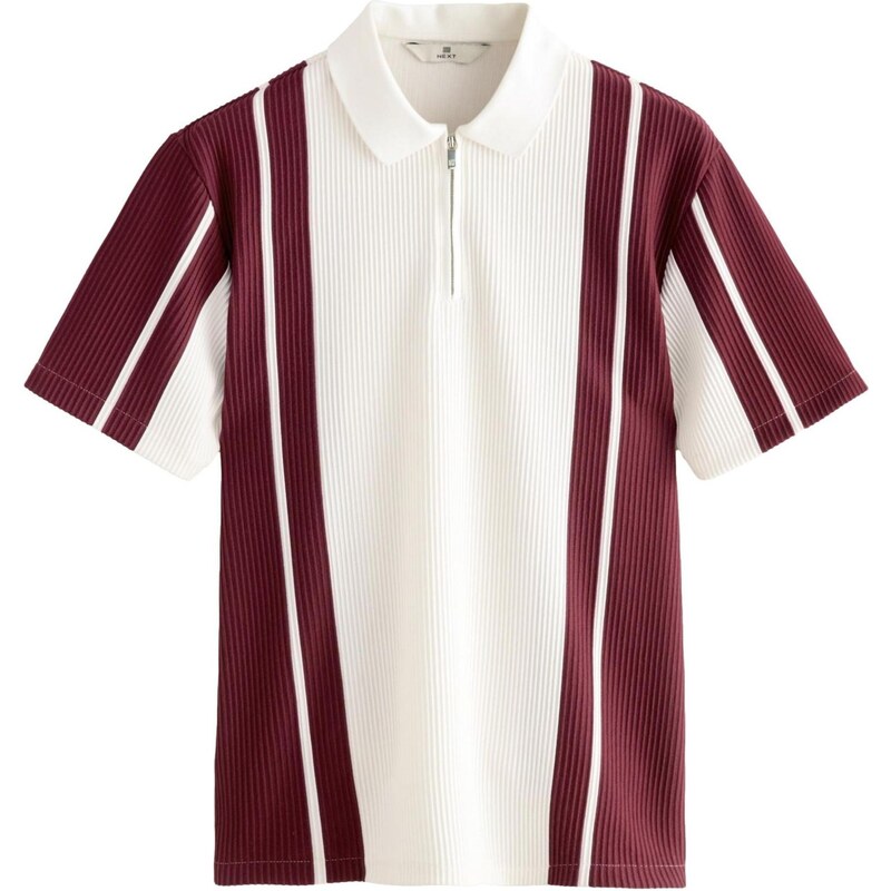 Next Tričko vínovo červená / biela 65678278