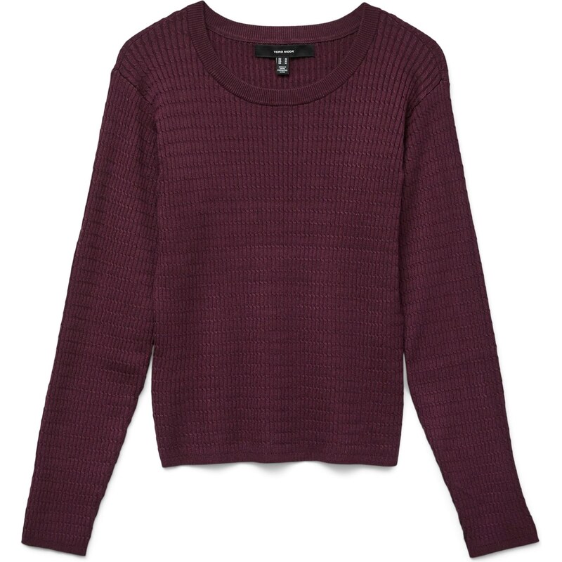 VERO MODA Sveter VMSILJE vínovo červená 65887185