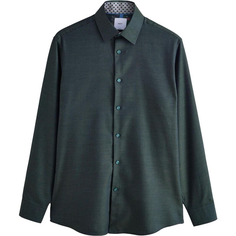 Next Košeľa tmavomodrá / jedľová 65663369