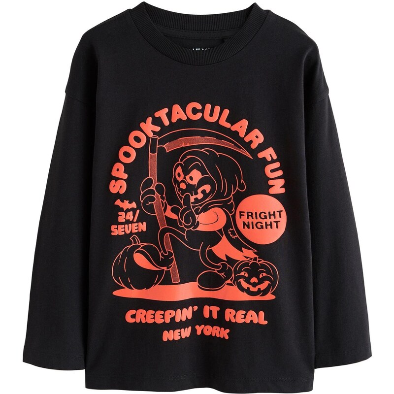 Next Tričko homárová / čierna 65891846