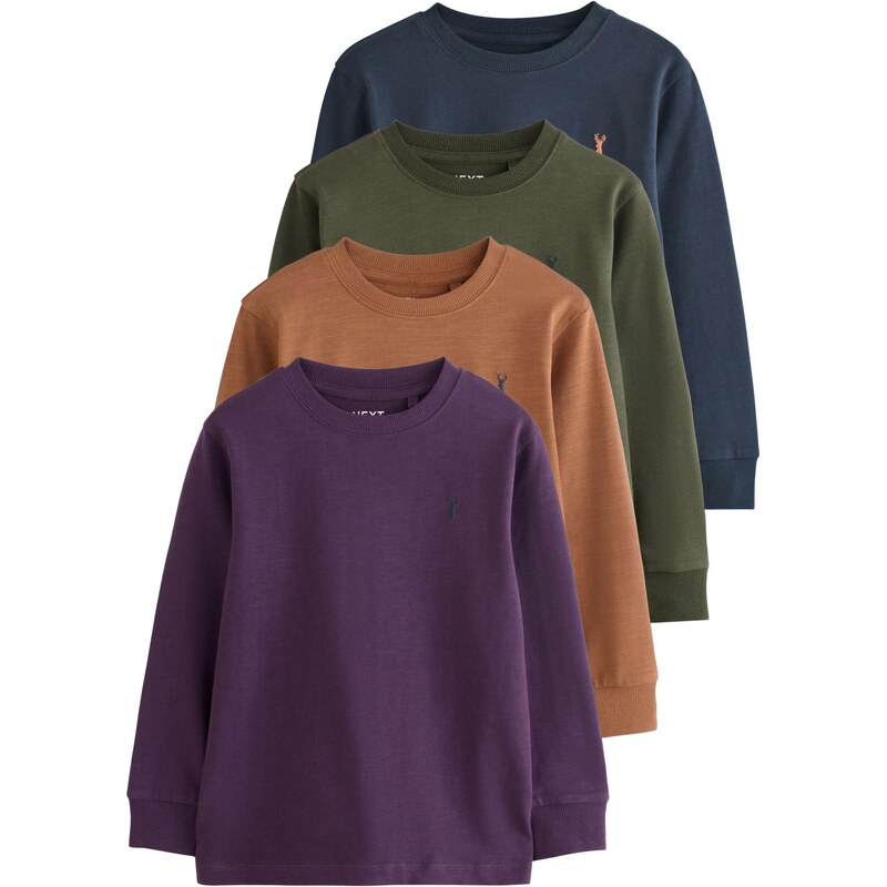 Next Tričko tmavomodrá / karamelová / olivová / fialová 65891950