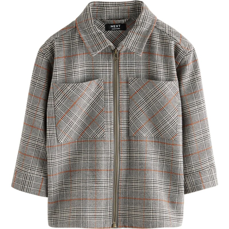 Next Košeľa sivá / oranžová / čierna 65853305