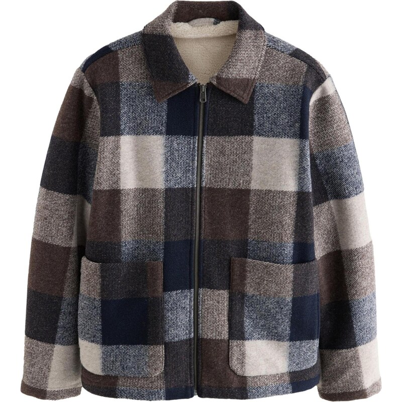 Next Prechodná bunda námornícka modrá / tmavohnedá / hnedá melírovaná 65664144