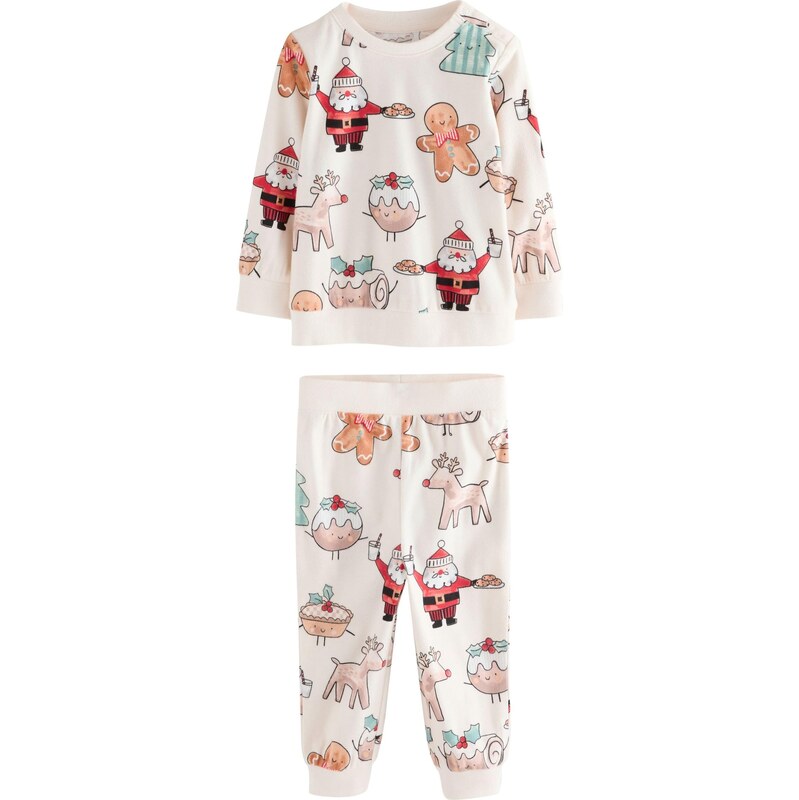 Next Pyžamo krémová / opálová / svetlohnedá / červená 65893303