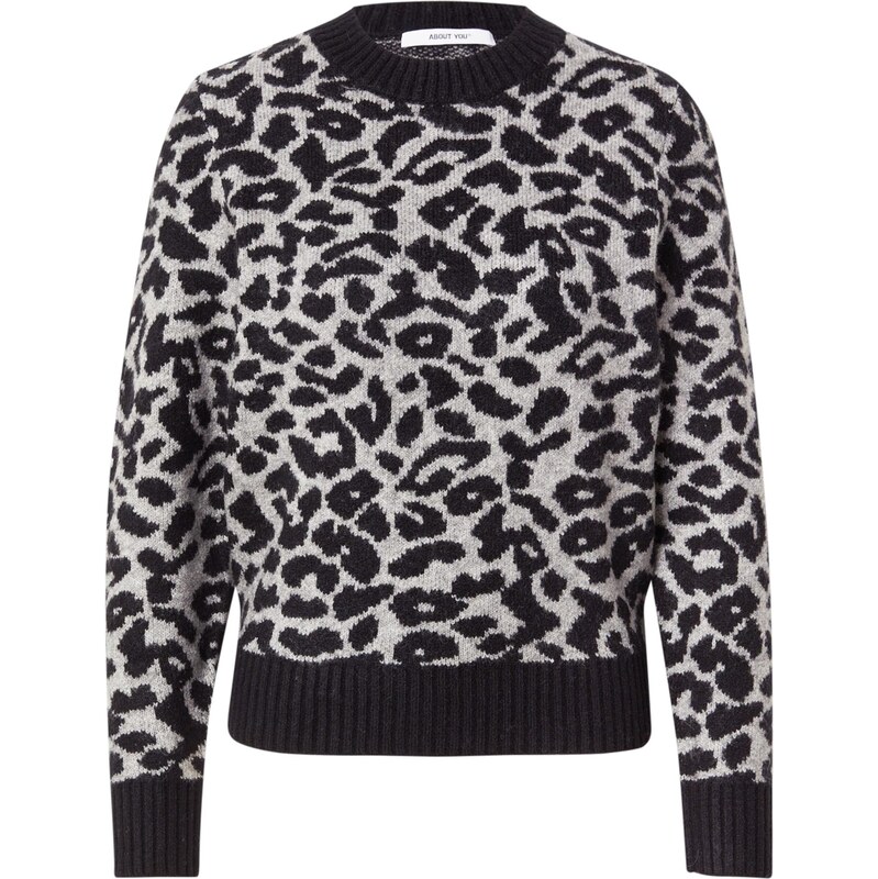 ABOUT YOU Sveter Tessa sivá / čierna 66009696