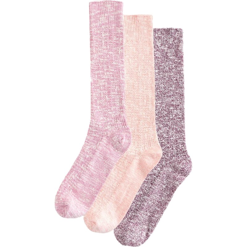 Next Ponožky púdrová / eozín / tmavoružová / biela 65664067