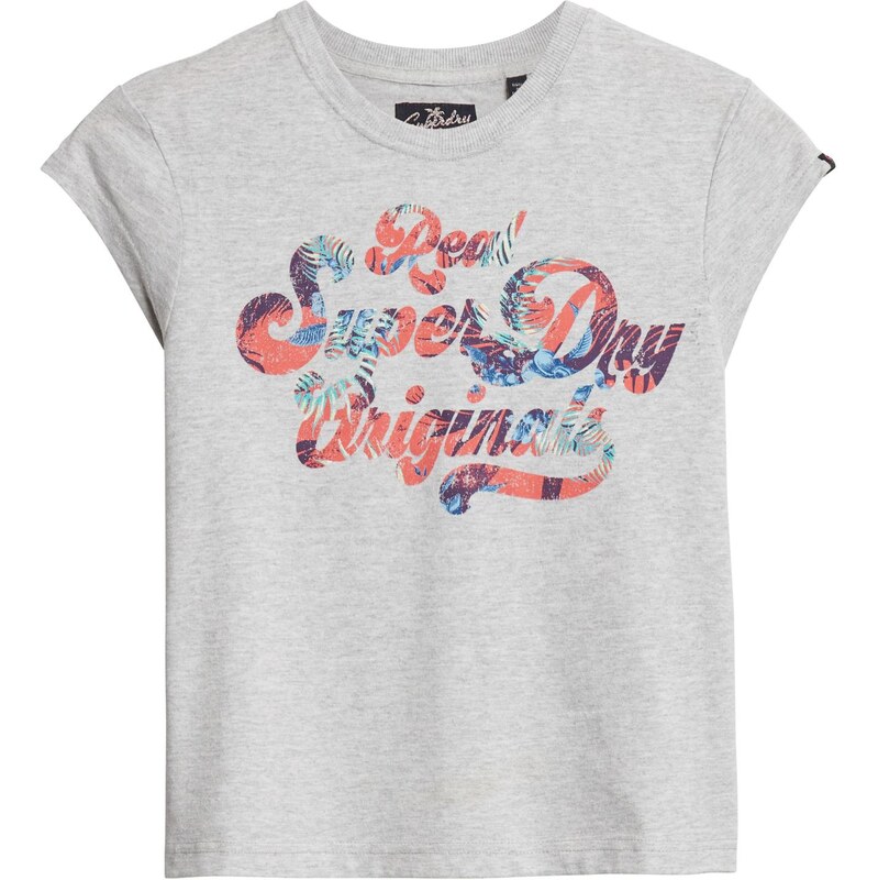 Superdry & Co Tričko svetlomodrá / sivá melírovaná / tmavofialová / 66001416