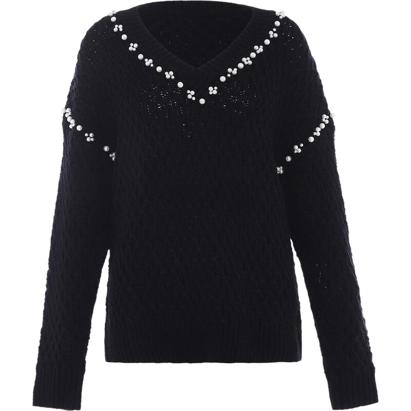 faina Sveter čierna / perlovo biela 65872309