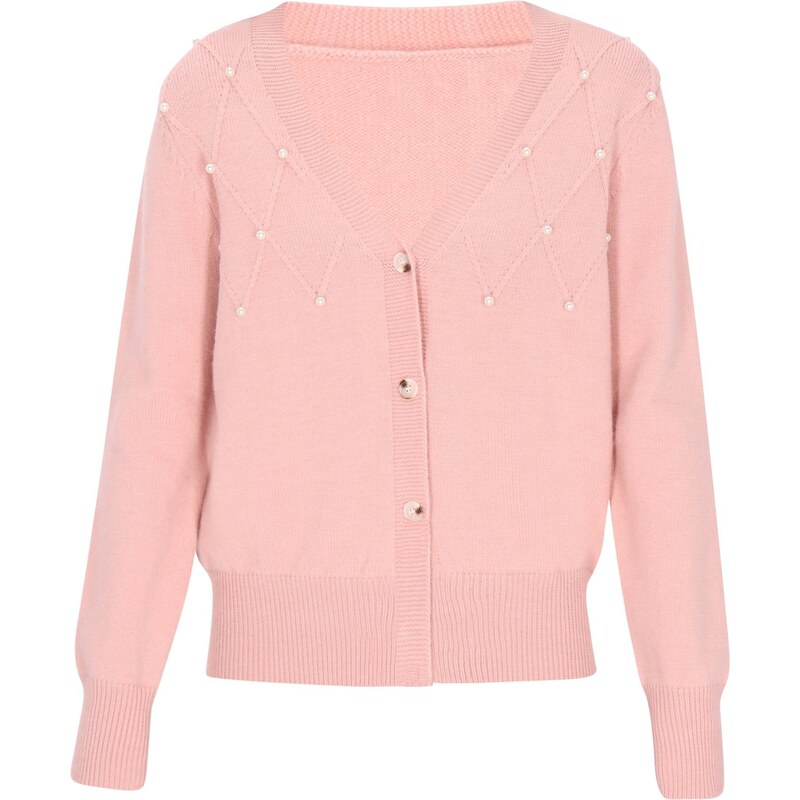NAEMI Kardigán svetloružová / perlovo biela 65874488