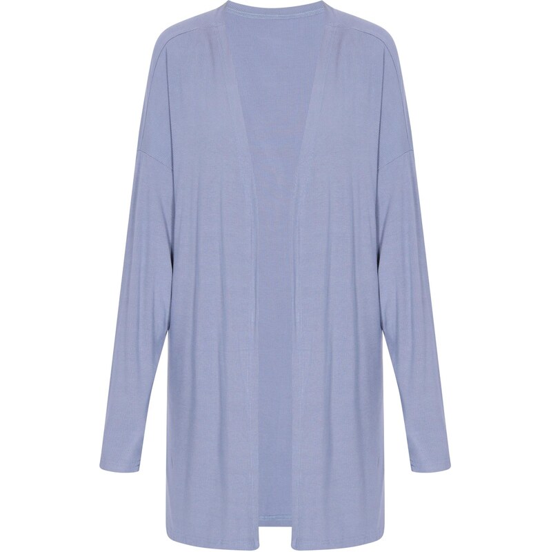 SANIKA Kardigán Comfy modrosivá 67664832