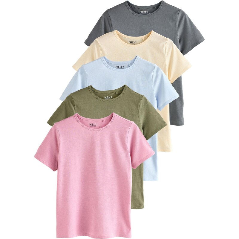 Next Tričko svetlomodrá / pastelovo žltá / sivá / olivová / ružová 65663305