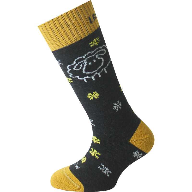 Lasting detské merino lyžiarske ponožky SJW 921 čierne