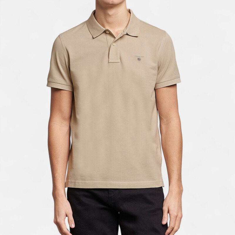 Pánské béžové polo triko Gant 56433 65595117