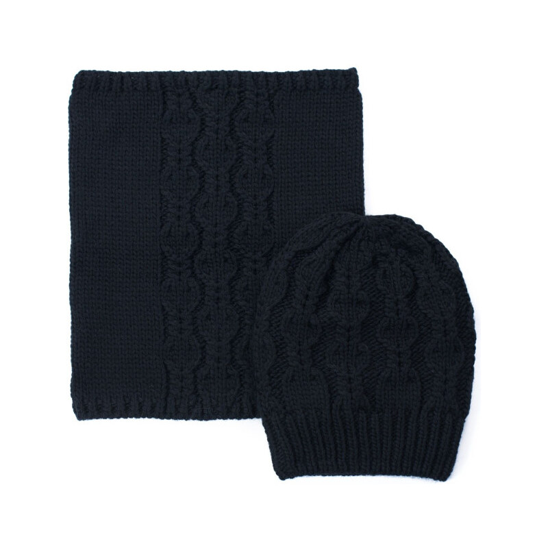 Artofpolo Unisex set čiapka a nákrčník Zamora Čierny 65223957