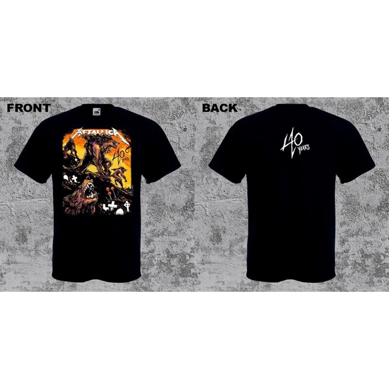 Fruit of the Loom Metallica - Wolves Anniversary 40 Years (tričko) 65596265