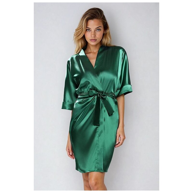DKaren Saténový župan 100 zelený 33104504