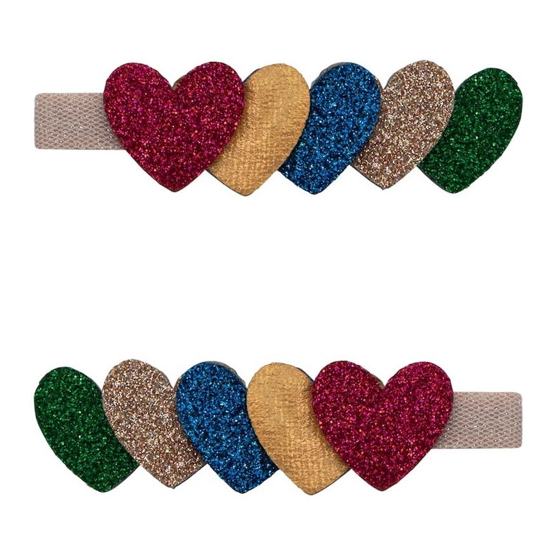MIMI & LULA Sponky do vlasov Jazzy Heart Clips – sada 2 ks 65596846