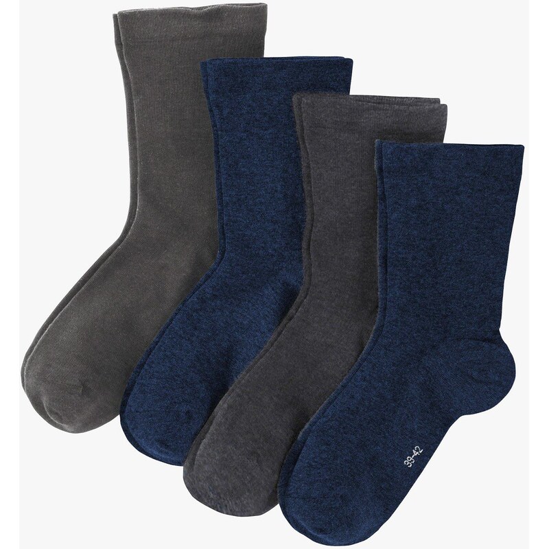 bonprix Ponožky s potlačeným patentom (4 ks) s bio bavlnou, farba 67075982