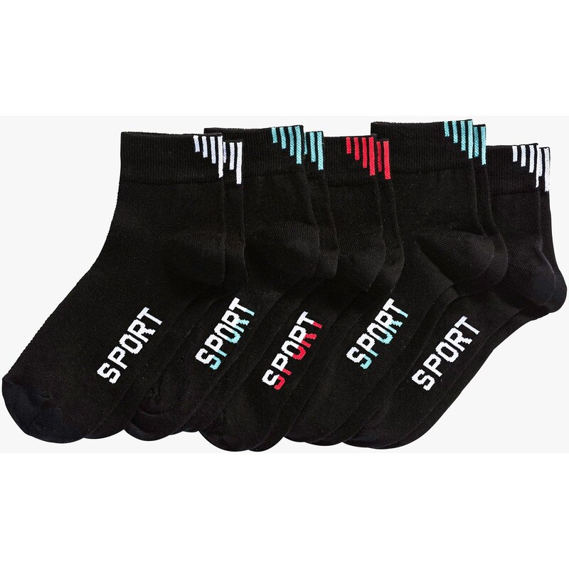 bonprix Športové ponožky s bio bavlnou (5 ks), farba čierna 44742060