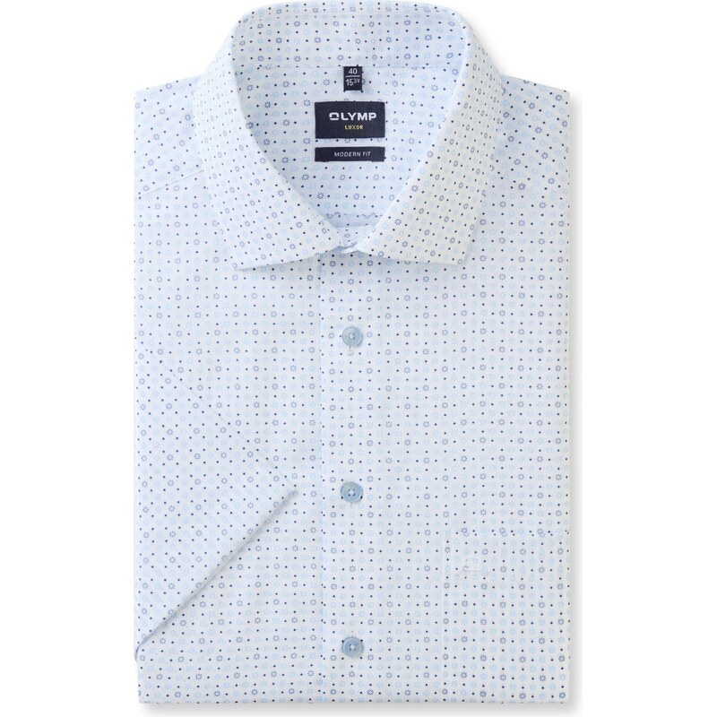 Pánska košeľa Luxor krátky rukáv s potlačou OLYMP modern fit 63375257