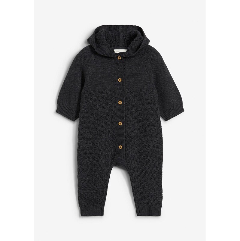 bonprix Pletený overal, farba šedá 65600576