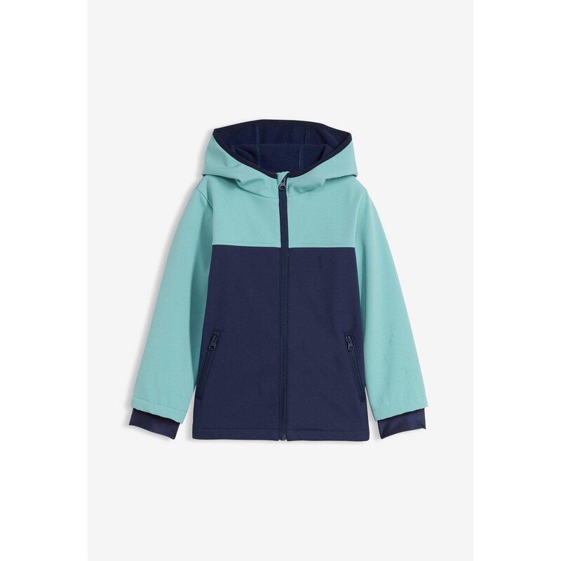 bonprix Softshellová bunda, termo, odpudzuje vodu, farba modrá 65531329