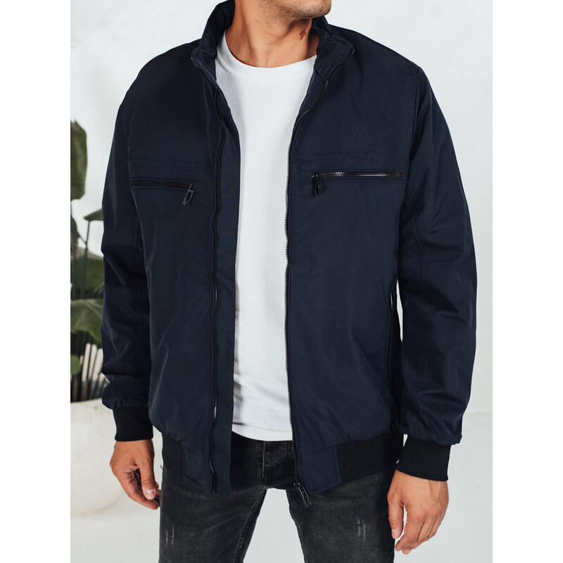 BASIC Tmavomodrá pánska bombera so zipsami TX5034 65607034