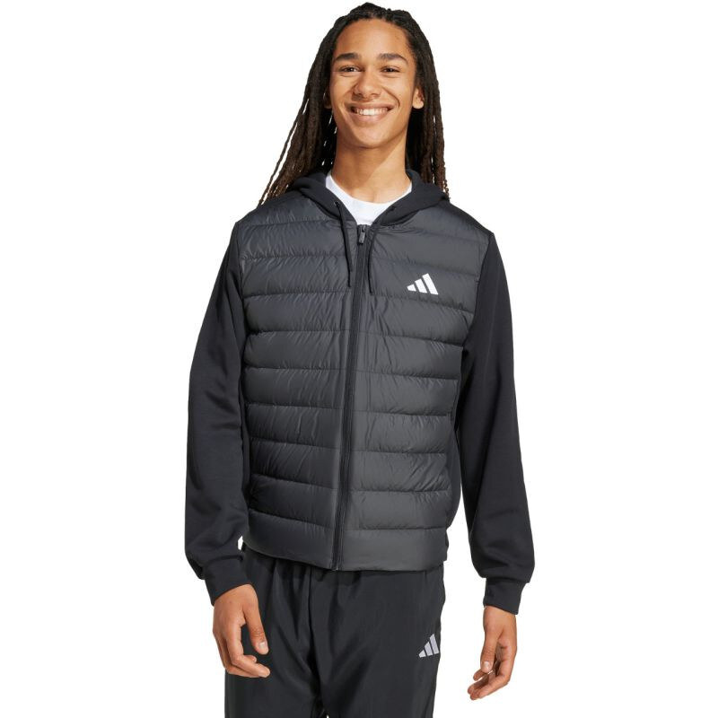 Pánska páperová bunda adidas Essentials Climawarm Hybrid Hooded Jacket 66086509