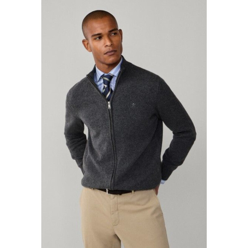 SVETER HACKETT LONDON LAMBSWOOL FZIP 65606974