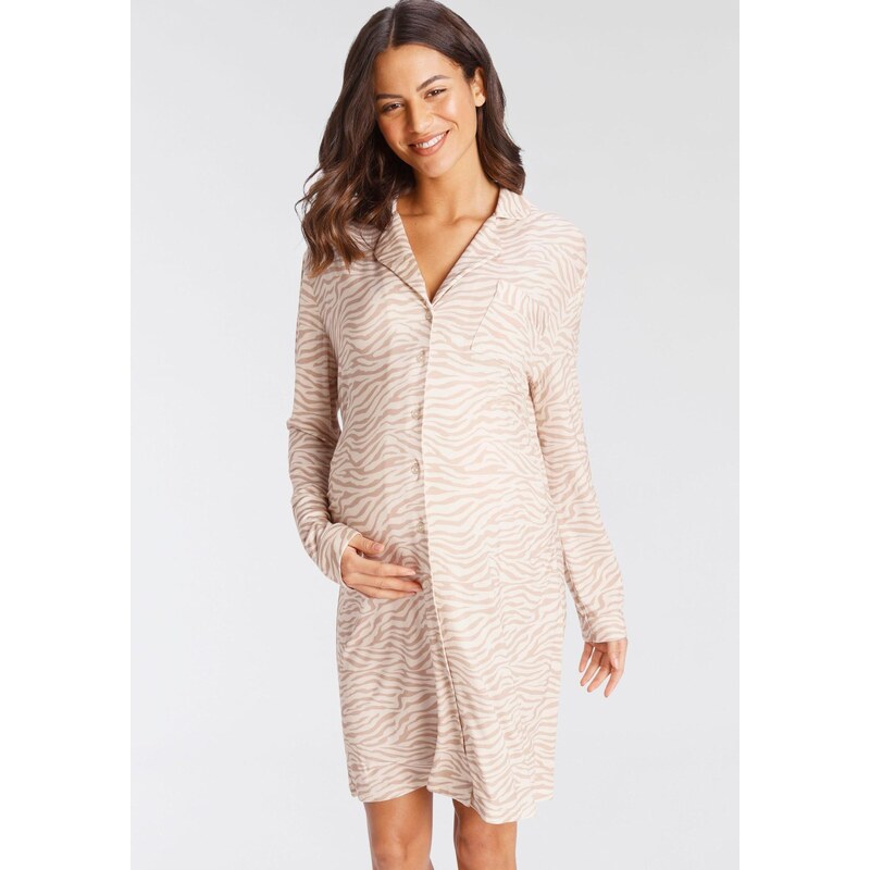 LASCANA Nočná košieľka svetlobéžová / tmavobéžová 65648678