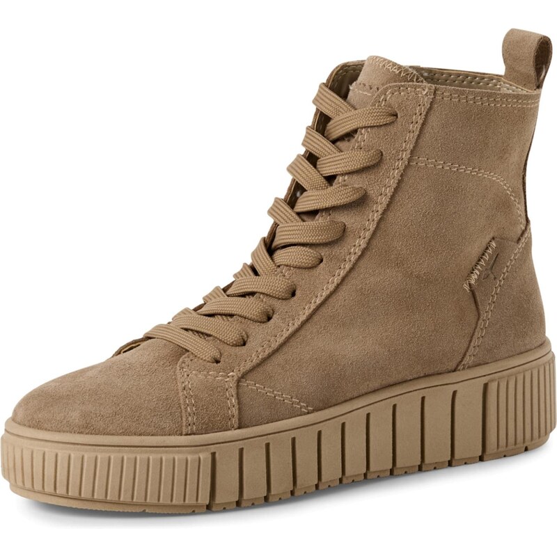 Tamaris Šnurovacie členkové čižmy tmavobéžová 65656686