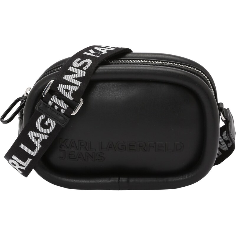 KARL LAGERFELD JEANS Taška cez rameno svetlosivá / čierna 65885897