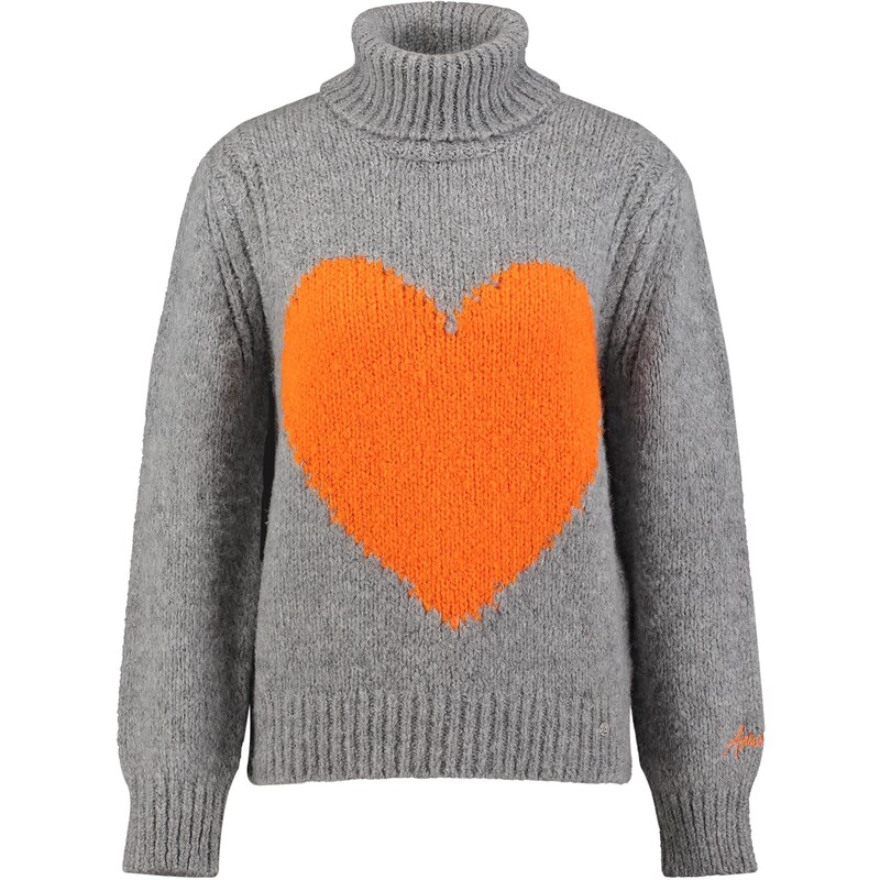Key Largo Sveter Warm sivá melírovaná / svetlooranžová 66057027