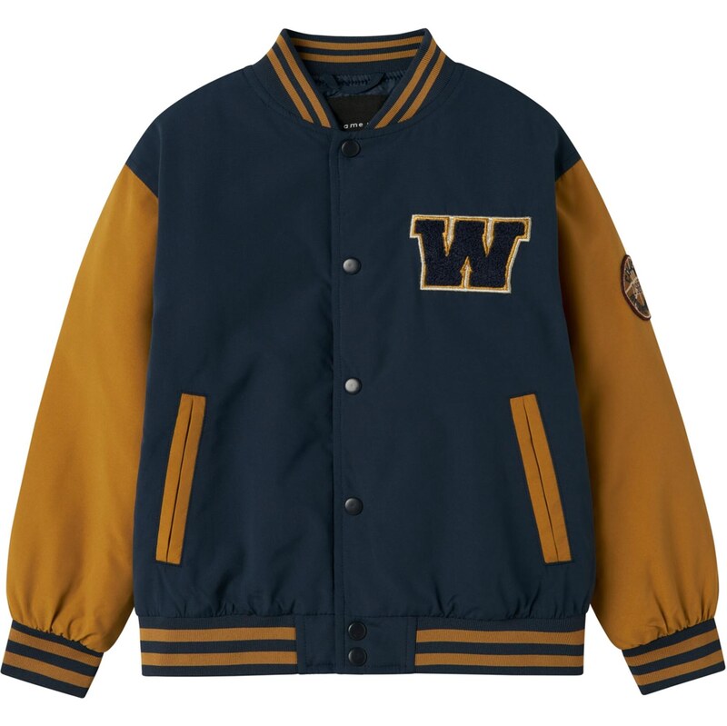 NAME IT Prechodná bunda NKMMAINS námornícka modrá / mokka 65619689