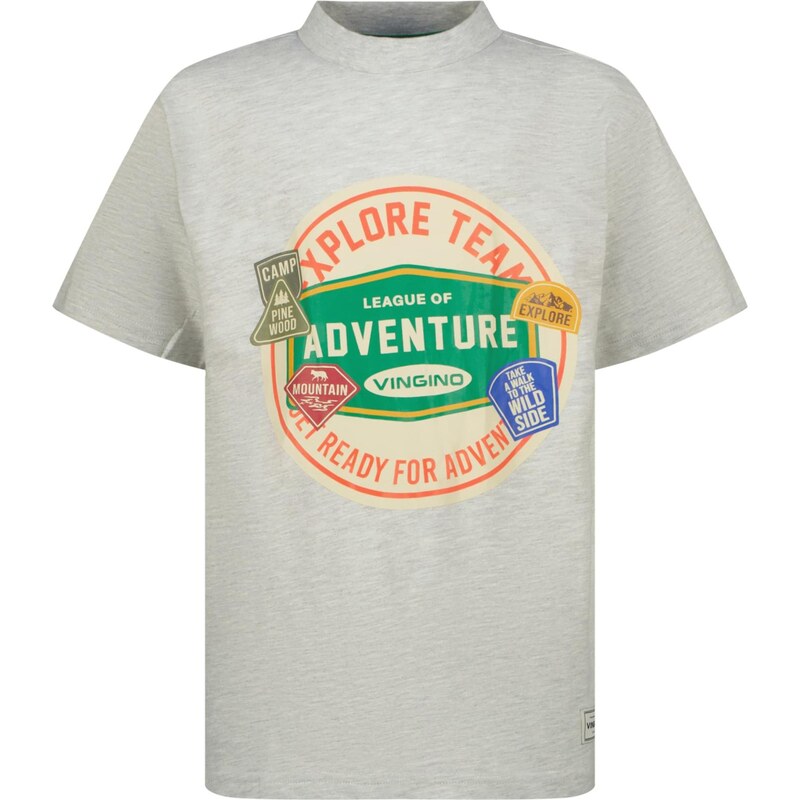 VINGINO Tričko Hunson pastelovo žltá / svetlosivá / zelená / oranžová 65895217